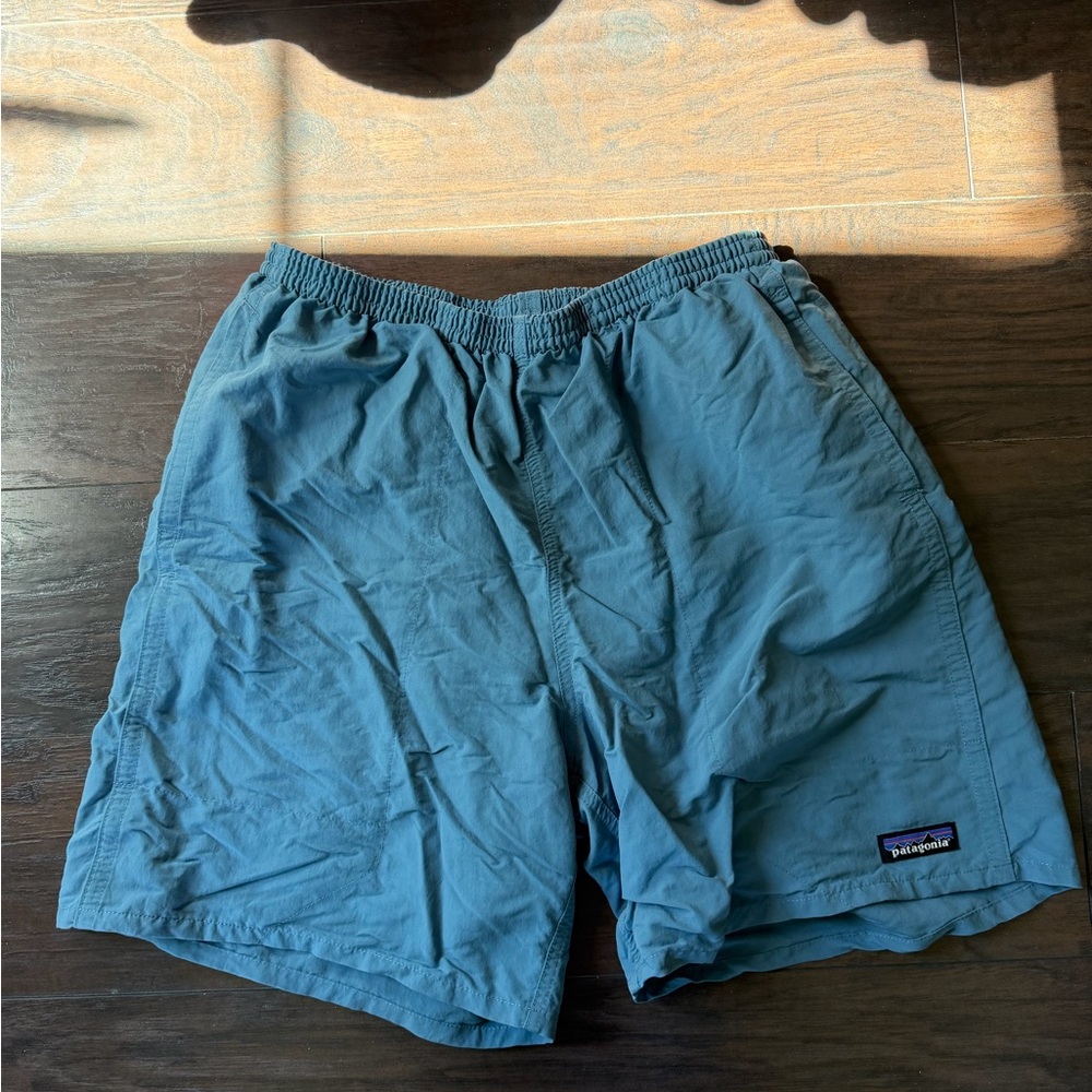 Patagonia Slate Blue Mesh-Lined Baggies longs 7” Shorts Men’s